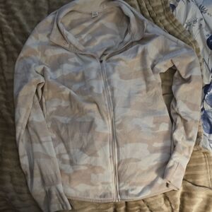 Old Navy Beige Camo Zip-Up Hoodie